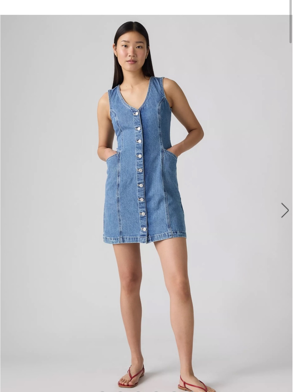 Levi's Vienna Denim Button-Front Mini Dress